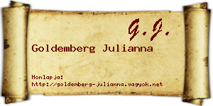 Goldemberg Julianna névjegykártya